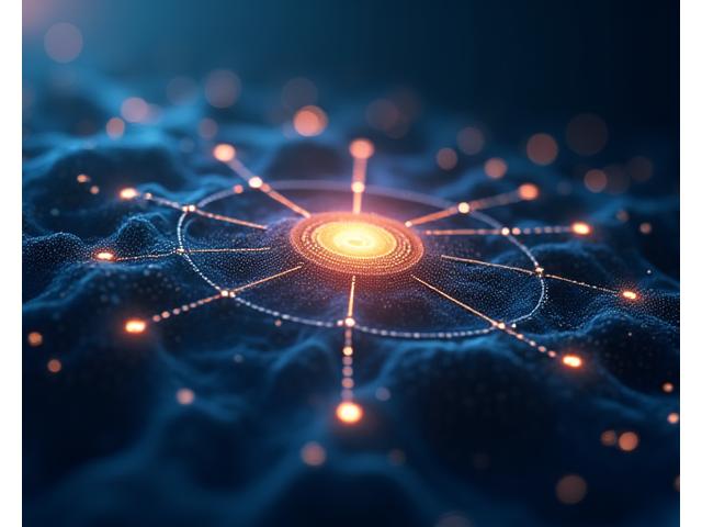 Visually representing the core leadership competencies with an abstract, interconnected design.