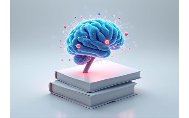 Abstract depiction of interconnected data points, graphs, and a subtle glowing brain motif, symbolizing deep learning, research, and applied knowledge.